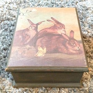 Bunny wooden storage box